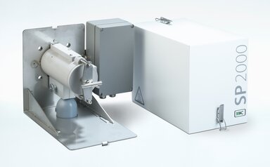 Oblique view of Gas Sample Probe SP2000-H and weather protective cover