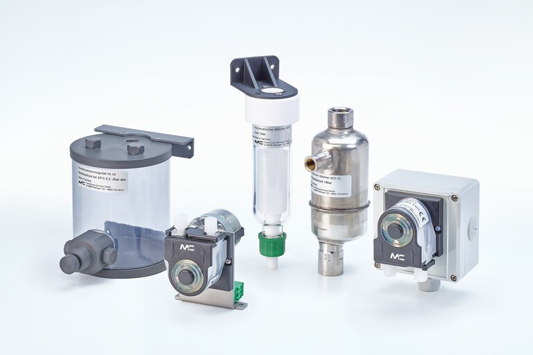 Group overview of different Condensate Removal Devices